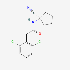 molecular formula C14H14Cl2N2O B2635809 N-(1-Cyanocyclopentyl)-2-(2,6-dichlorophenyl)acetamide CAS No. 2249145-93-3