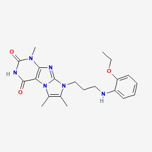 8-(3-((2-ethoxyphenyl)amino)propyl)-1,6,7-trimethyl-1H-imidazo[2,1-f]purine-2,4(3H,8H)-dione