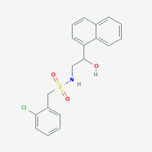 molecular formula C19H18ClNO3S B2635815 1-(2-chlorophenyl)-N-(2-hydroxy-2-(naphthalen-1-yl)ethyl)methanesulfonamide CAS No. 1351620-17-1