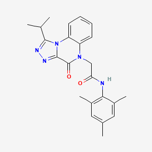 2-(1-isopropyl-4-oxo[1,2,4]triazolo[4,3-a]quinoxalin-5(4H)-yl)-N-mesitylacetamide