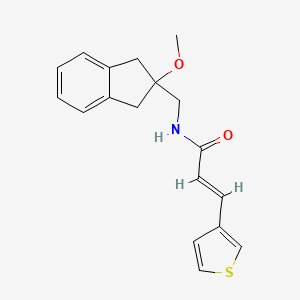 (E)-N-((2-methoxy-2,3-dihydro-1H-inden-2-yl)methyl)-3-(thiophen-3-yl)acrylamide
