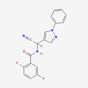 N-[cyano(1-phenyl-1H-pyrazol-4-yl)methyl]-2,5-difluorobenzamide