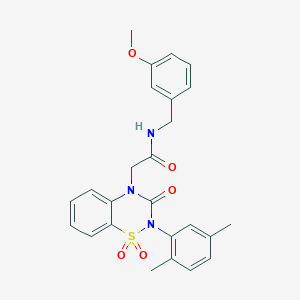 2-(2-(2,5-dimethylphenyl)-1,1-dioxido-3-oxo-2H-benzo[e][1,2,4]thiadiazin-4(3H)-yl)-N-(3-methoxybenzyl)acetamide