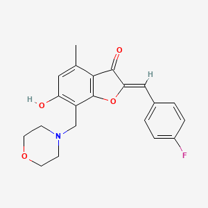 (Z)-2-(4-fluorobenzylidene)-6-hydroxy-4-methyl-7-(morpholinomethyl)benzofuran-3(2H)-one