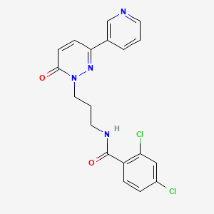 2,4-dichloro-N-(3-(6-oxo-3-(pyridin-3-yl)pyridazin-1(6H)-yl)propyl)benzamide