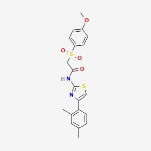 N-(4-(2,4-dimethylphenyl)thiazol-2-yl)-2-((4-methoxyphenyl)sulfonyl)acetamide