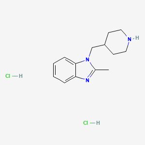 molecular formula C14H21Cl2N3 B2635844 2-methyl-1-(piperidin-4-ylmethyl)-1H-benzimidazole dihydrochloride CAS No. 1351632-48-8