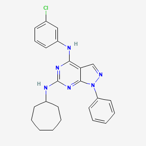 N4-(3-chlorophenyl)-N6-cycloheptyl-1-phenyl-1H-pyrazolo[3,4-d]pyrimidine-4,6-diamine