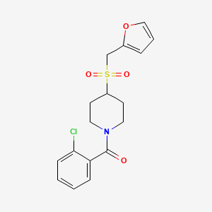 (2-Chlorophenyl)(4-((furan-2-ylmethyl)sulfonyl)piperidin-1-yl)methanone