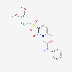 2-(3-((3,4-dimethoxyphenyl)sulfonyl)-4,6-dimethyl-2-oxopyridin-1(2H)-yl)-N-(m-tolyl)acetamide