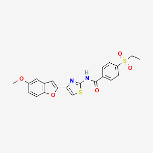 4-(ethylsulfonyl)-N-(4-(5-methoxybenzofuran-2-yl)thiazol-2-yl)benzamide