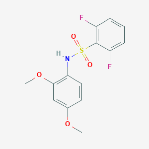 molecular formula C14H13F2NO4S B263586 N-(2,4-dimethoxyphenyl)-2,6-difluorobenzenesulfonamide 