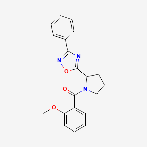 molecular formula C20H19N3O3 B2635862 (2-Methoxyphenyl)-[2-(3-phenyl-1,2,4-oxadiazol-5-yl)pyrrolidin-1-yl]methanone CAS No. 854202-21-4