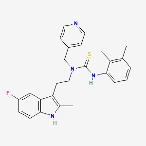 3-(2,3-dimethylphenyl)-1-(2-(5-fluoro-2-methyl-1H-indol-3-yl)ethyl)-1-(pyridin-4-ylmethyl)thiourea