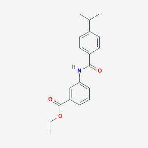 molecular formula C19H21NO3 B263588 Ethyl 3-[(4-isopropylbenzoyl)amino]benzoate 