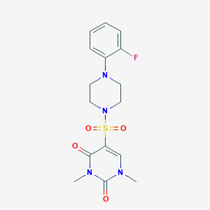 5-[4-(2-Fluorophenyl)piperazin-1-yl]sulfonyl-1,3-dimethylpyrimidine-2,4-dione