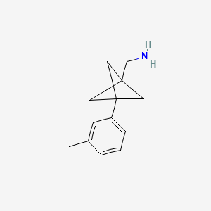 [3-(3-Methylphenyl)-1-bicyclo[1.1.1]pentanyl]methanamine