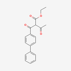 molecular formula C19H18O4 B2635899 2-(Biphenyl-4-carbonyl)-3-oxo-butyric acid ethyl ester CAS No. 677326-75-9