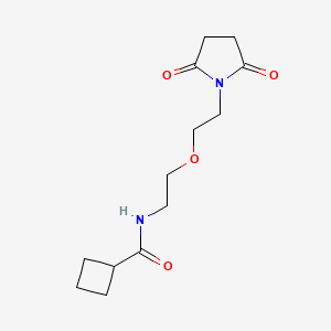 molecular formula C13H20N2O4 B2635900 N-(2-(2-(2,5-dioxopyrrolidin-1-yl)ethoxy)ethyl)cyclobutanecarboxamide CAS No. 2195939-69-4