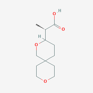 molecular formula C12H20O4 B2635908 (2S)-2-(2,9-Dioxaspiro[5.5]undecan-3-yl)propanoic acid CAS No. 2248213-72-9