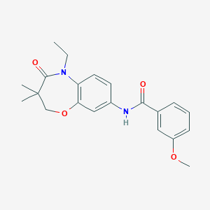 N-(5-ethyl-3,3-dimethyl-4-oxo-2,3,4,5-tetrahydrobenzo[b][1,4]oxazepin-8-yl)-3-methoxybenzamide
