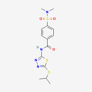 4-(N,N-dimethylsulfamoyl)-N-(5-(isopropylthio)-1,3,4-thiadiazol-2-yl)benzamide
