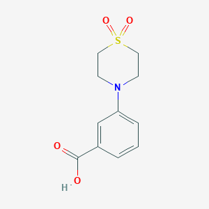 B2635933 3-(1,1-Dioxidothiomorpholino)benzoic acid CAS No. 763073-96-7