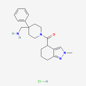 [4-(Aminomethyl)-4-phenylpiperidin-1-yl]-(2-methyl-4,5,6,7-tetrahydroindazol-4-yl)methanone;hydrochloride
