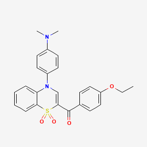 {4-[4-(dimethylamino)phenyl]-1,1-dioxido-4H-1,4-benzothiazin-2-yl}(4-ethoxyphenyl)methanone