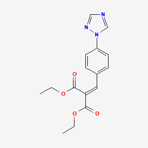 diethyl 2-{[4-(1H-1,2,4-triazol-1-yl)phenyl]methylene}malonate
