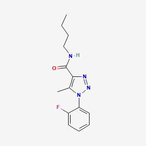 molecular formula C14H17FN4O B2635959 N-丁基-1-(2-氟苯基)-5-甲基-1H-1,2,3-三唑-4-甲酰胺 CAS No. 924833-53-4