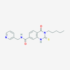 4-oxo-3-pentyl-N-(pyridin-3-ylmethyl)-2-sulfanylidene-1H-quinazoline-7-carboxamide