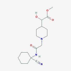 Methyl 2-(1-{[(1-cyanocyclohexyl)carbamoyl]methyl}piperidin-4-yl)-2-hydroxyacetate