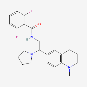 molecular formula C23H27F2N3O B2635982 2,6-二氟-N-(2-(1-甲基-1,2,3,4-四氢喹啉-6-基)-2-(吡咯烷-1-基)乙基)苯甲酰胺 CAS No. 922112-58-1
