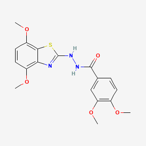 N'-(4,7-dimethoxy-1,3-benzothiazol-2-yl)-3,4-dimethoxybenzohydrazide