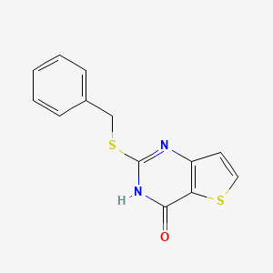 molecular formula C13H10N2OS2 B2635997 2-(Benzylsulfanyl)thieno[3,2-d]pyrimidin-4-ol CAS No. 478067-39-9
