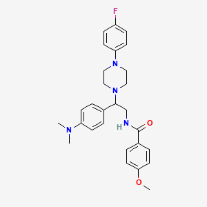 N-{2-[4-(dimethylamino)phenyl]-2-[4-(4-fluorophenyl)piperazin-1-yl]ethyl}-4-methoxybenzamide