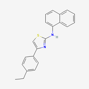 molecular formula C21H18N2S B2636002 （4-(4-乙基苯基)(2,5-噻唑基))-1-萘胺 CAS No. 412008-36-7