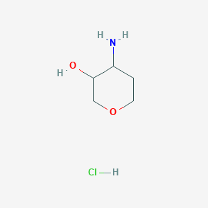 molecular formula C5H12ClNO2 B2636003 4-Aminooxan-3-ol hydrochloride CAS No. 2059931-96-1