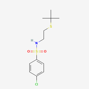 B2636004 N-[2-(tert-butylsulfanyl)ethyl]-4-chlorobenzenesulfonamide CAS No. 666699-37-2