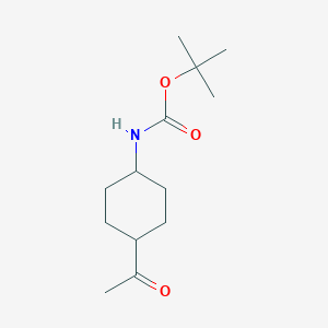 molecular formula C13H23NO3 B2636005 (4-Acetylcyclohexyl)carbamic acid tert-butyl ester CAS No. 1374656-14-0