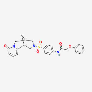 N-(4-((8-oxo-5,6-dihydro-1H-1,5-methanopyrido[1,2-a][1,5]diazocin-3(2H,4H,8H)-yl)sulfonyl)phenyl)-2-phenoxyacetamide