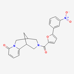 molecular formula C22H19N3O5 B2636009 11-[5-(3-nitrophenyl)furan-2-carbonyl]-7,11-diazatricyclo[7.3.1.0^{2,7}]trideca-2,4-dien-6-one CAS No. 951896-27-8