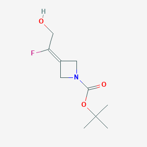 molecular formula C10H16FNO3 B2636016 叔丁基 3-(1-氟-2-羟乙叉基)氮杂环丁烷-1-羧酸酯 CAS No. 2137684-26-3