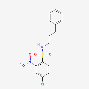 ((4-Chloro-2-nitrophenyl)sulfonyl)(3-phenylpropyl)amine