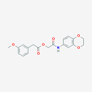 2-(2,3-Dihydro-1,4-benzodioxin-6-ylamino)-2-oxoethyl (3-methoxyphenyl)acetate