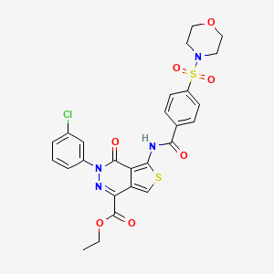 Ethyl 3-(3-chlorophenyl)-5-(4-(morpholinosulfonyl)benzamido)-4-oxo-3,4-dihydrothieno[3,4-d]pyridazine-1-carboxylate