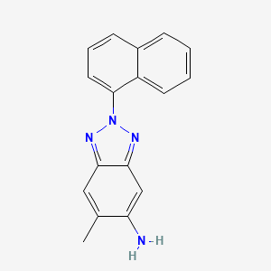 molecular formula C17H14N4 B2636045 6-methyl-2-(1-naphthyl)-2H-1,2,3-benzotriazol-5-amine CAS No. 676470-26-1