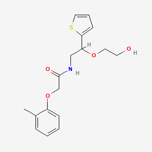 molecular formula C17H21NO4S B2636054 N-(2-(2-hydroxyethoxy)-2-(thiophen-2-yl)ethyl)-2-(o-tolyloxy)acetamide CAS No. 2034364-36-6