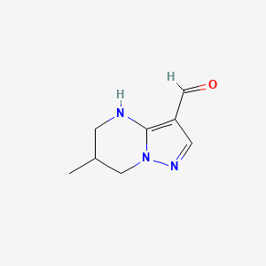 6-methyl-4H,5H,6H,7H-pyrazolo[1,5-a]pyrimidine-3-carbaldehyde